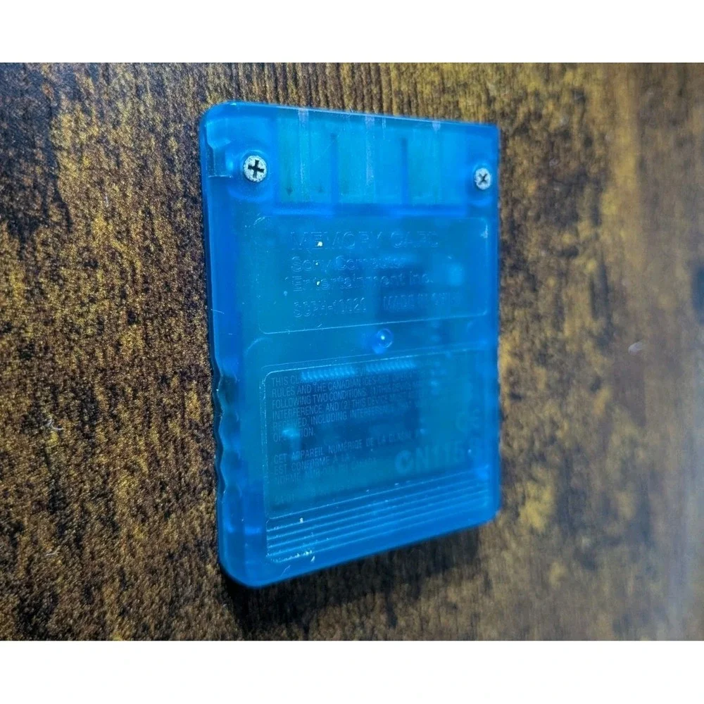 Genuine Official Sony PlayStation PS1 Memory Card SCPH-1020 Island Blue Tested